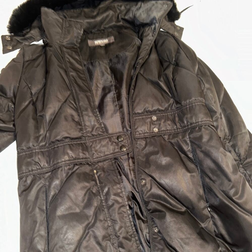Kenneth‎ Cole Reaction Down Filled Puffer Coat Mid Length Size large L jacket